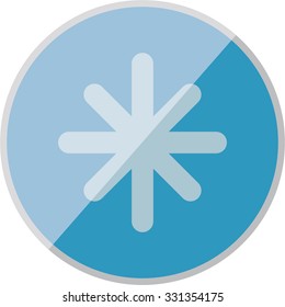 vector illustration of modern icon freezing
