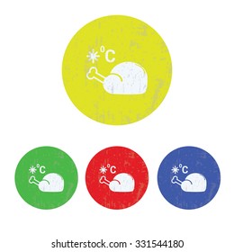 vector illustration of modern icon freezing
