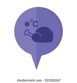 vector illustration of modern icon freezing