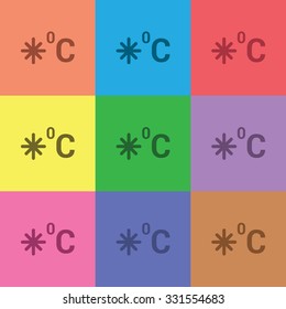 vector illustration of modern icon freezing