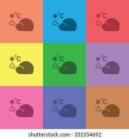 vector illustration of modern icon freezing