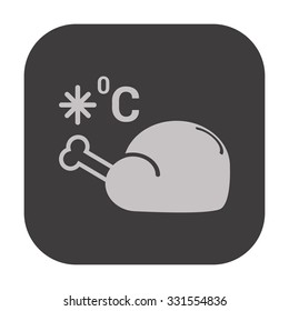 vector illustration of modern icon freezing