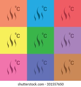 vector illustration of modern icon freezing