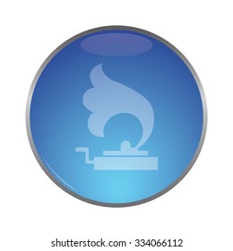 vector illustration of modern icon gramophone
