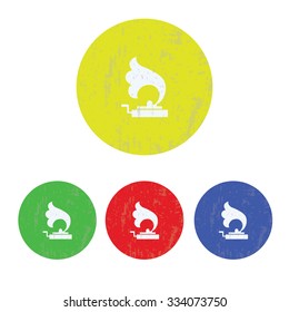 vector illustration of modern icon gramophone