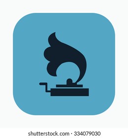 vector illustration of modern icon gramophone