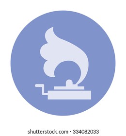 vector illustration of modern icon gramophone