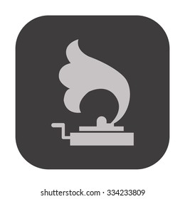 vector illustration of modern icon gramophone