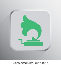 vector illustration of modern icon gramophone