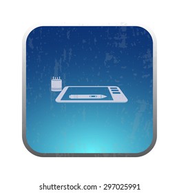 vector illustration of modern icon graphic tablet