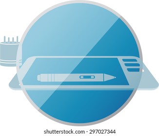 vector illustration of modern icon graphic tablet