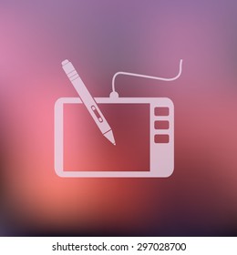 vector illustration of modern icon graphic tablet