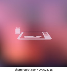 vector illustration of modern icon graphic tablet