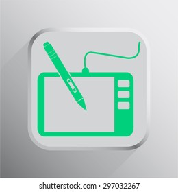vector illustration of modern icon graphic tablet
