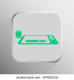 vector illustration of modern icon graphic tablet