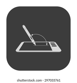 vector illustration of modern icon graphic tablet