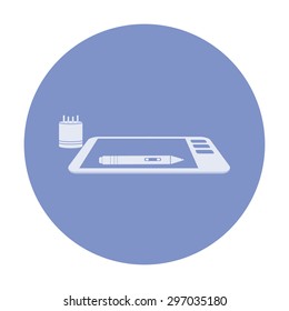vector illustration of modern icon graphic tablet