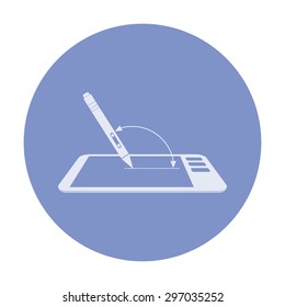 vector illustration of modern icon graphic tablet
