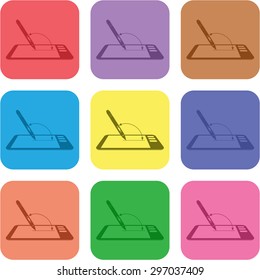vector illustration of modern icon graphic tablet