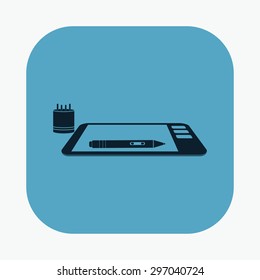 vector illustration of modern icon graphic tablet