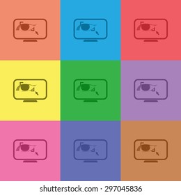 vector illustration of modern icon graphic editor