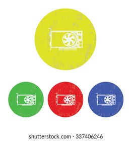 vector illustration of modern icon graphic card