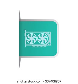 vector illustration of modern icon graphic card