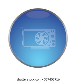 vector illustration of modern icon graphic card