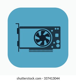 vector illustration of modern icon graphic card