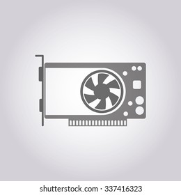 vector illustration of modern icon graphic card