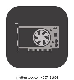 vector illustration of modern icon graphic card
