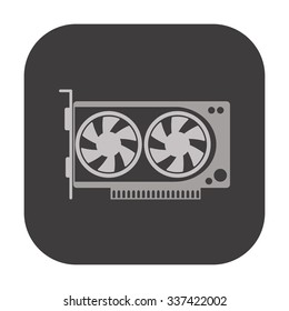 vector illustration of modern icon graphic card