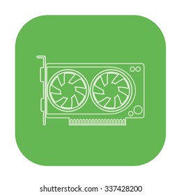 vector illustration of modern icon graphic card