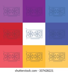 vector illustration of modern icon graphic card
