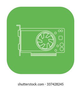 vector illustration of modern icon graphic card