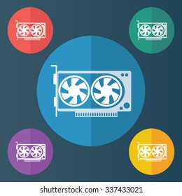 vector illustration of modern icon graphic card