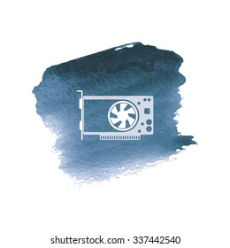 vector illustration of modern icon graphic card