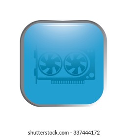 vector illustration of modern icon graphic card