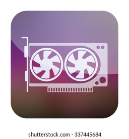vector illustration of modern icon graphic card