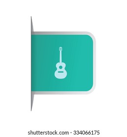vector illustration of modern icon guitar