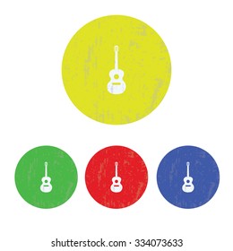 vector illustration of modern icon guitar