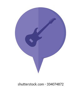 vector illustration of modern icon guitar