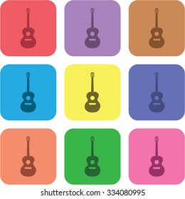 vector illustration of modern icon guitar