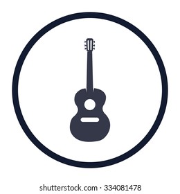 vector illustration of modern icon guitar