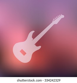 vector illustration of modern icon guitar