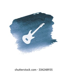vector illustration of modern icon guitar