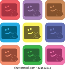 vector illustration of modern icon handmade