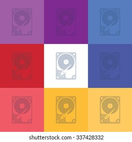 vector illustration of modern icon hard drive