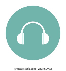 vector illustration of modern  icon headphones