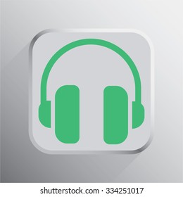 vector illustration of modern icon headphones